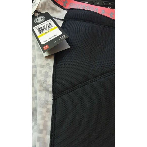 Under Armour 1281969 001 Women's Size Medium Gray/Black Compression Shorts - Picture 4 of 4
